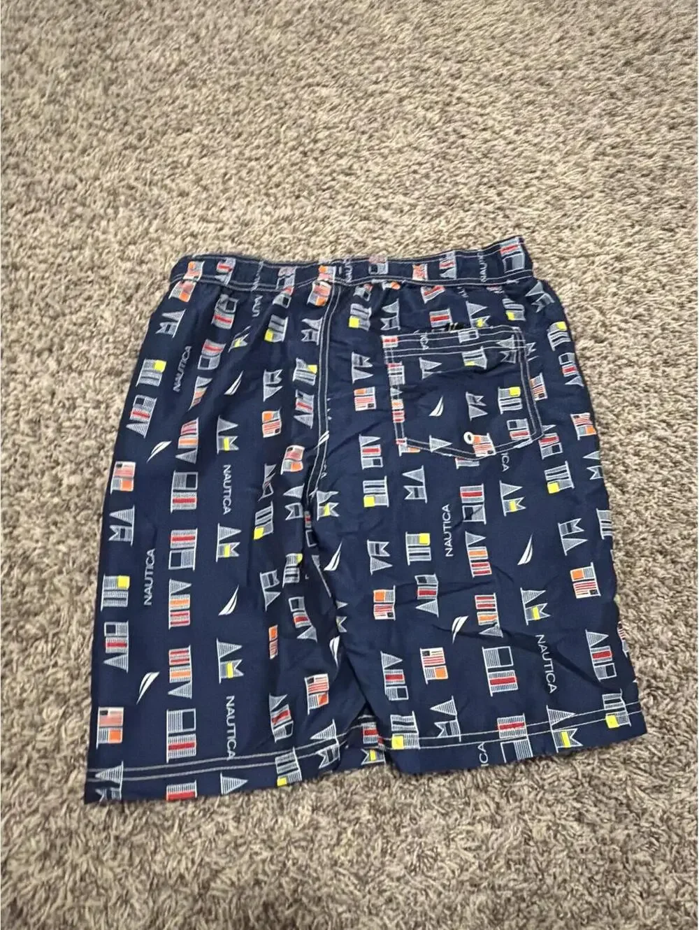 Nautica Boys World Flags Swim Trunks Large